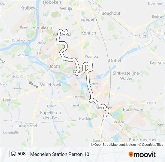 508 Bus Line Map