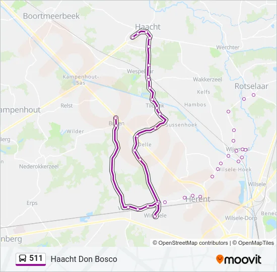 511 Bus Line Map
