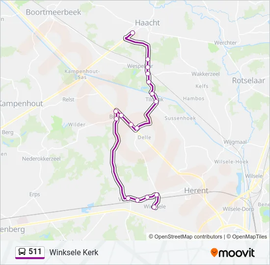 511 Bus Line Map