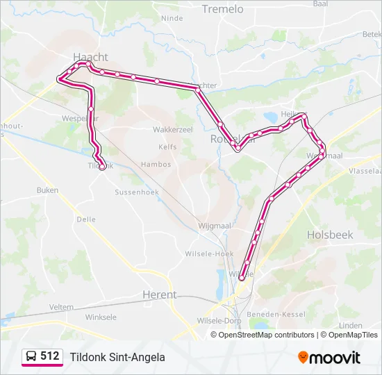 512 Bus Line Map