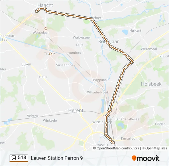 513 Bus Line Map