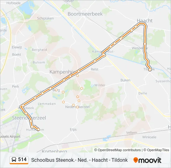 514 Bus Line Map