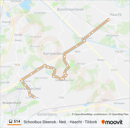 514 Bus Line Map