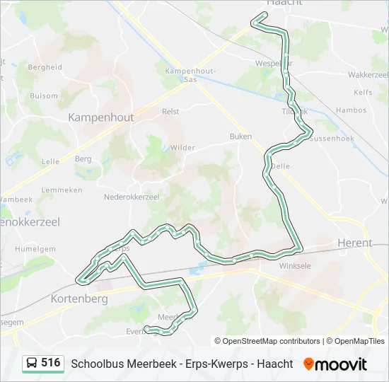 516 Bus Line Map