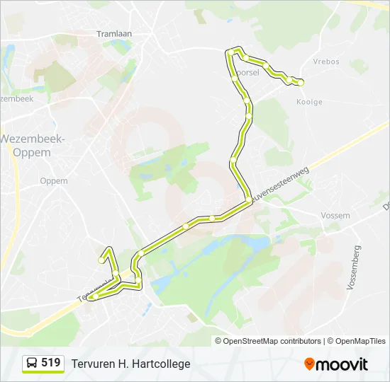 519 Bus Line Map
