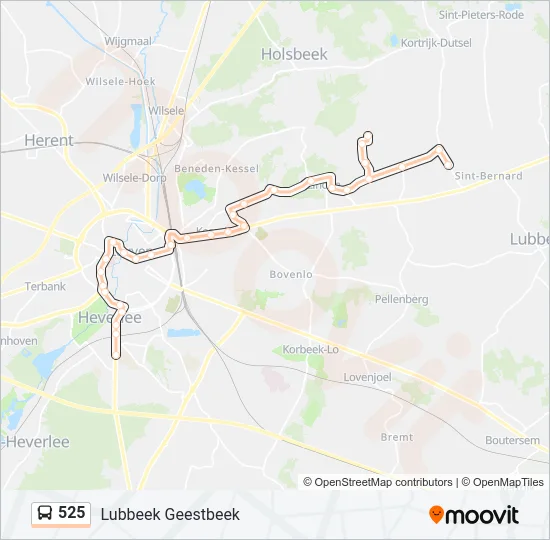 525 Bus Line Map