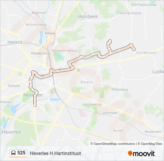 525 Bus Line Map