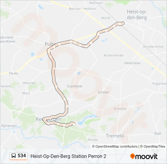 534 Bus Line Map
