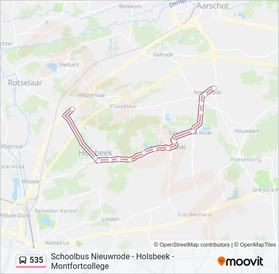 535 Bus Line Map