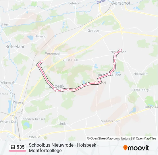 535 Bus Line Map