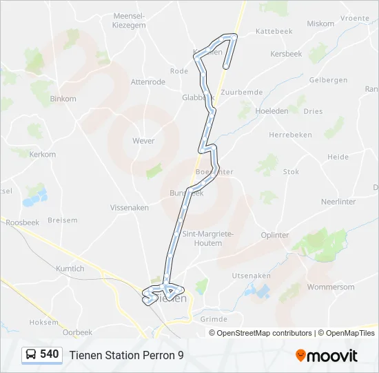 540 Bus Line Map