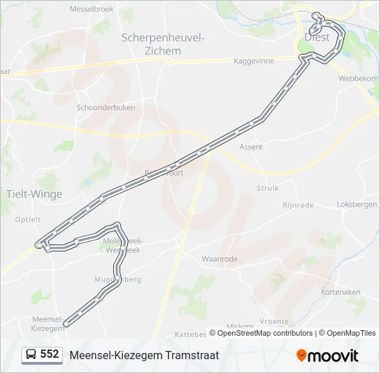 552 Bus Line Map