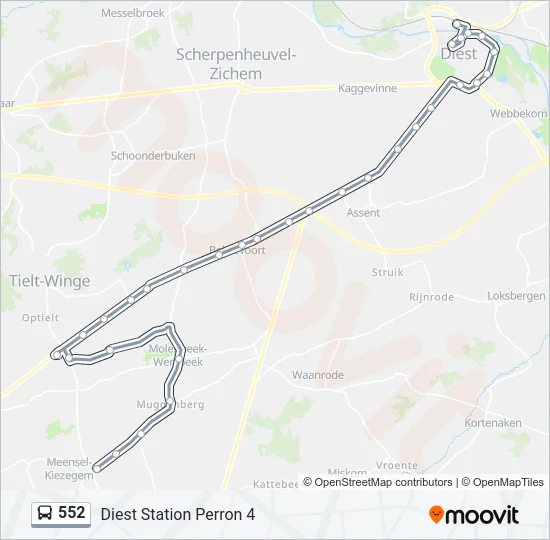 552 Bus Line Map