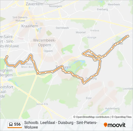 556 Bus Line Map