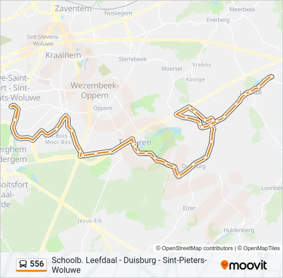 556 Bus Line Map