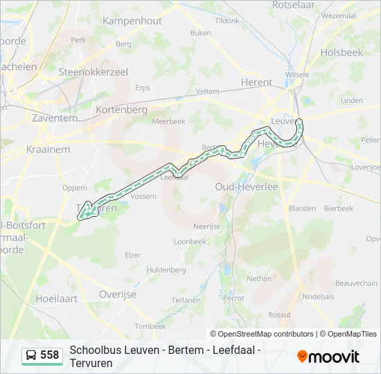 558 Bus Line Map