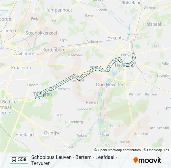 558 Bus Line Map