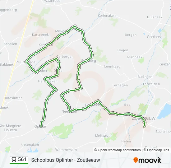 561 Bus Line Map