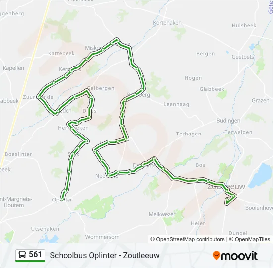 561 Bus Line Map