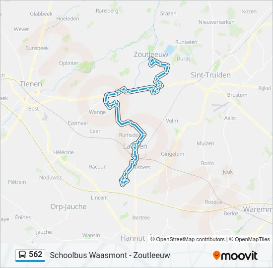 562 Bus Line Map
