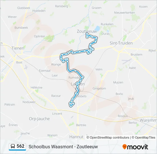562 Bus Line Map