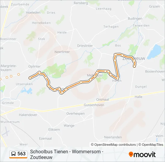 563 Bus Line Map