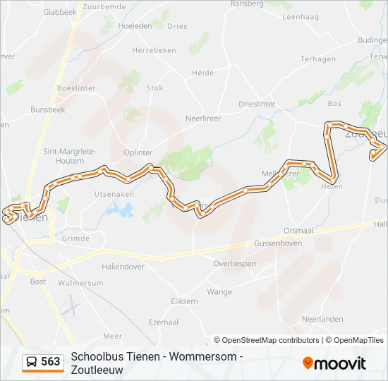 563 Bus Line Map