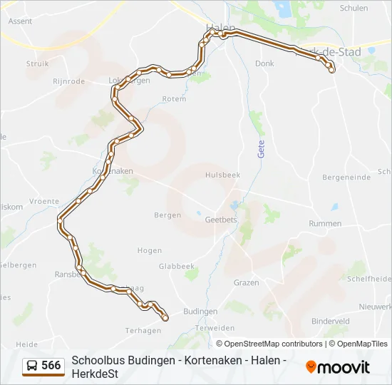 566 Bus Line Map