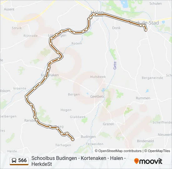 566 Bus Line Map