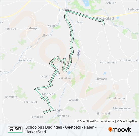 567 bus Line Map