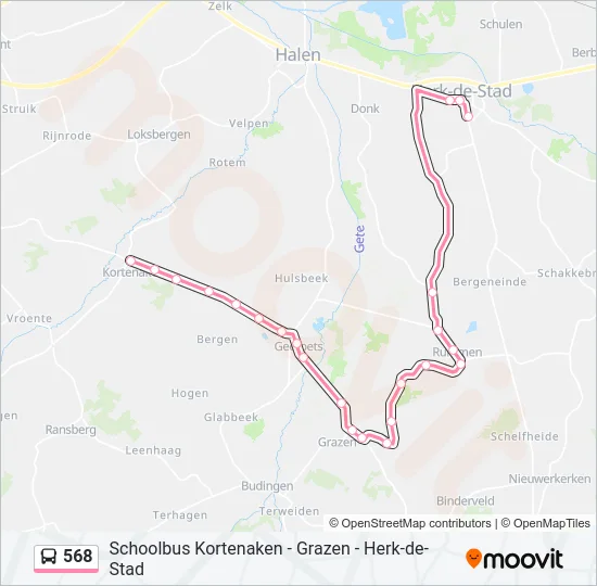 568 Bus Line Map