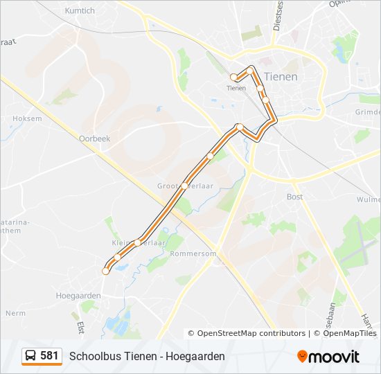 581 bus Line Map