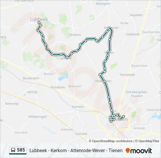 585 Bus Line Map