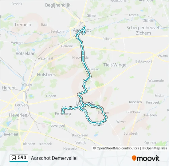 590 Bus Line Map