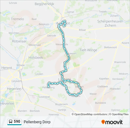 590 Bus Line Map