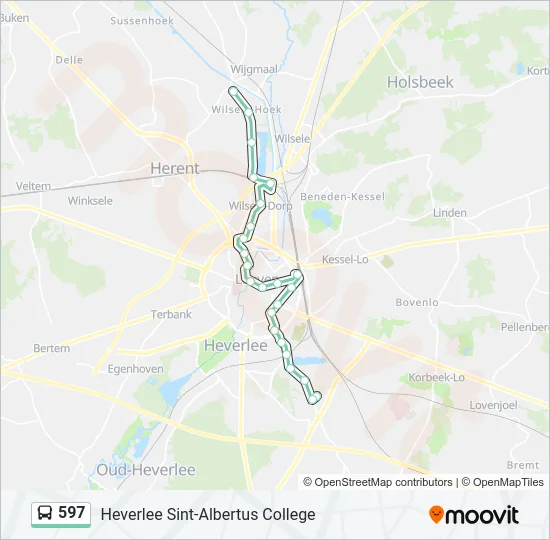 597 Bus Line Map