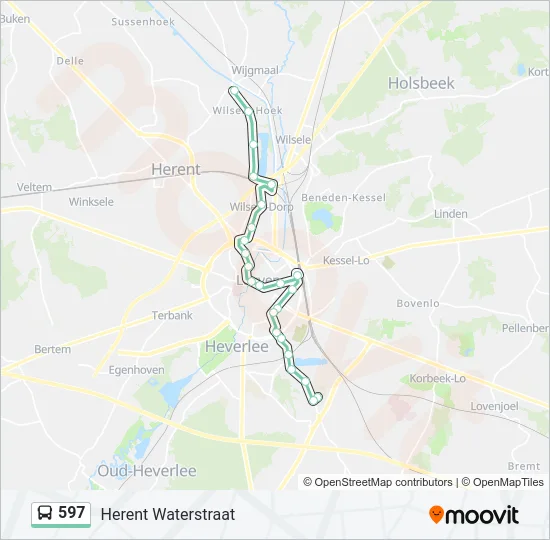597 Bus Line Map