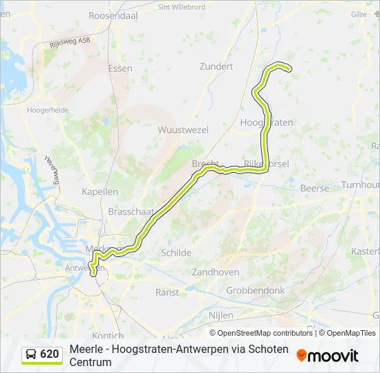 620 Bus Line Map