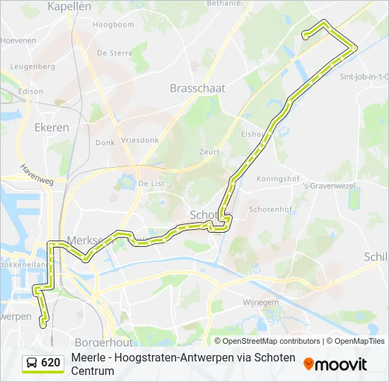 620 Bus Line Map