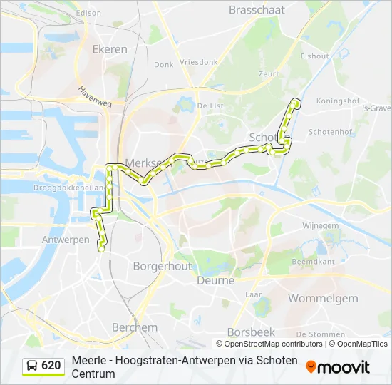 620 Bus Line Map