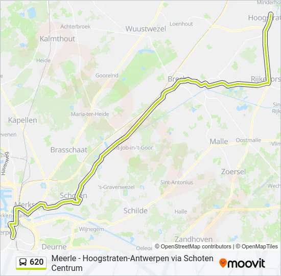 620 Bus Line Map