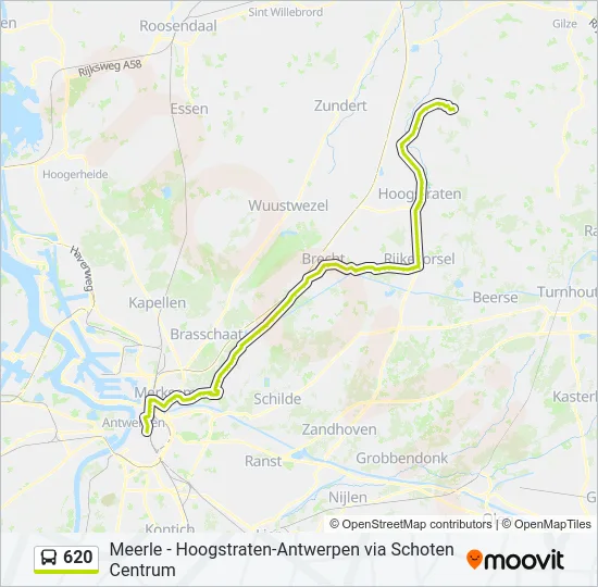 620 Bus Line Map