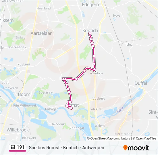 191 Bus Line Map