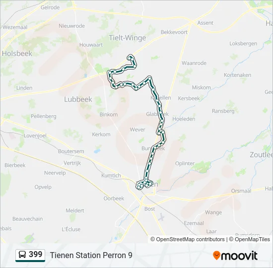 399 Bus Line Map