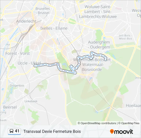 41 Bus Line Map