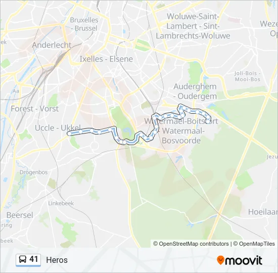 41 Bus Line Map