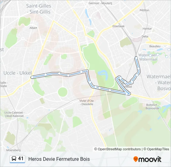 41 Bus Line Map