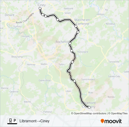 P Train Line Map