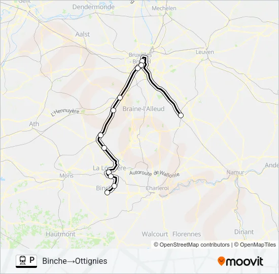P Train Line Map