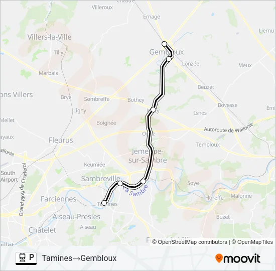 P Train Line Map